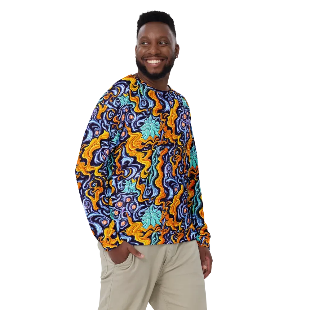 Midnight Fireflow on Sweatshirt — Front