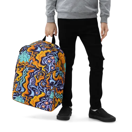 Midnight Fireflow on a Minimalist Backpack
