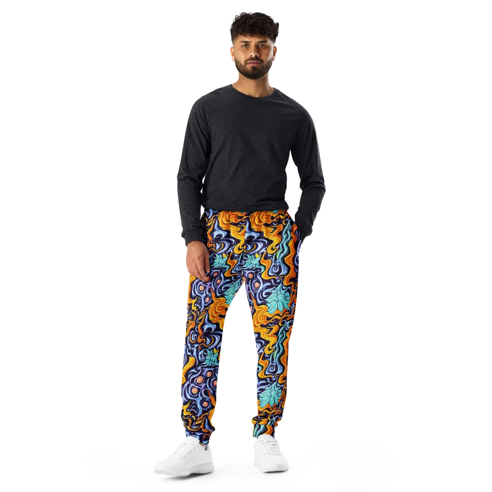 Midnight Fireflow on Men's Joggers — Front