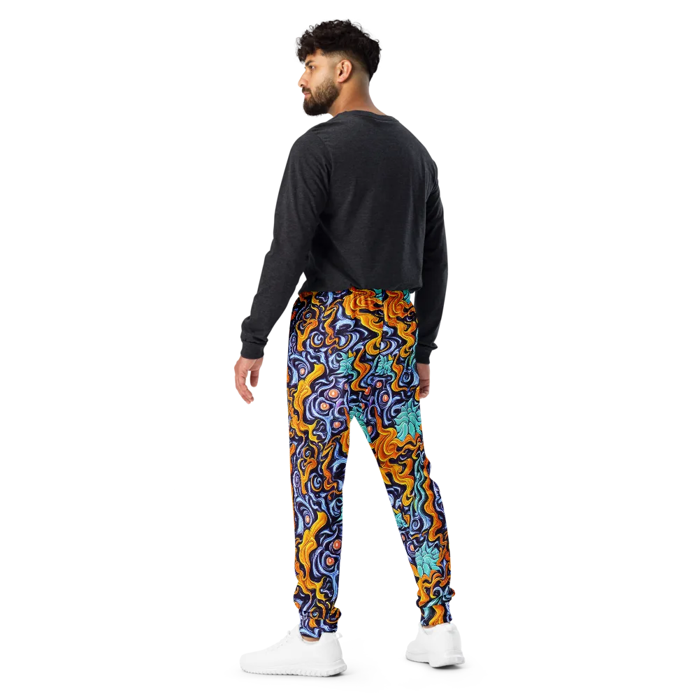 Midnight Fireflow on Men's Joggers — Back