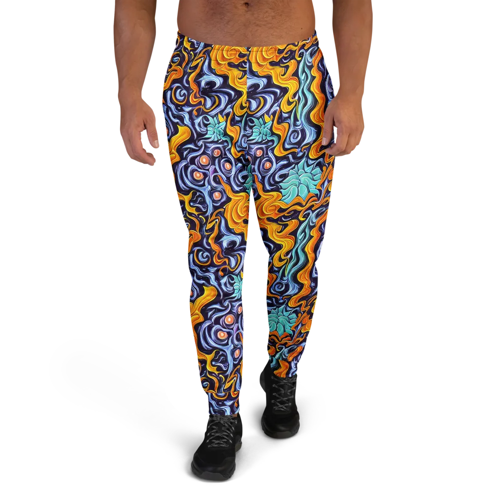 Midnight Fireflow on Men's Joggers — Front