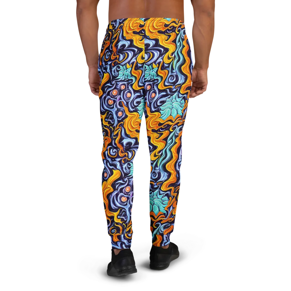Midnight Fireflow on Men's Joggers — Back
