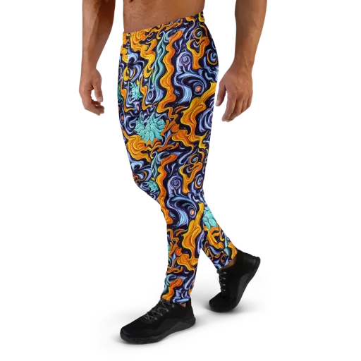 Midnight Fireflow on a Men's Joggers