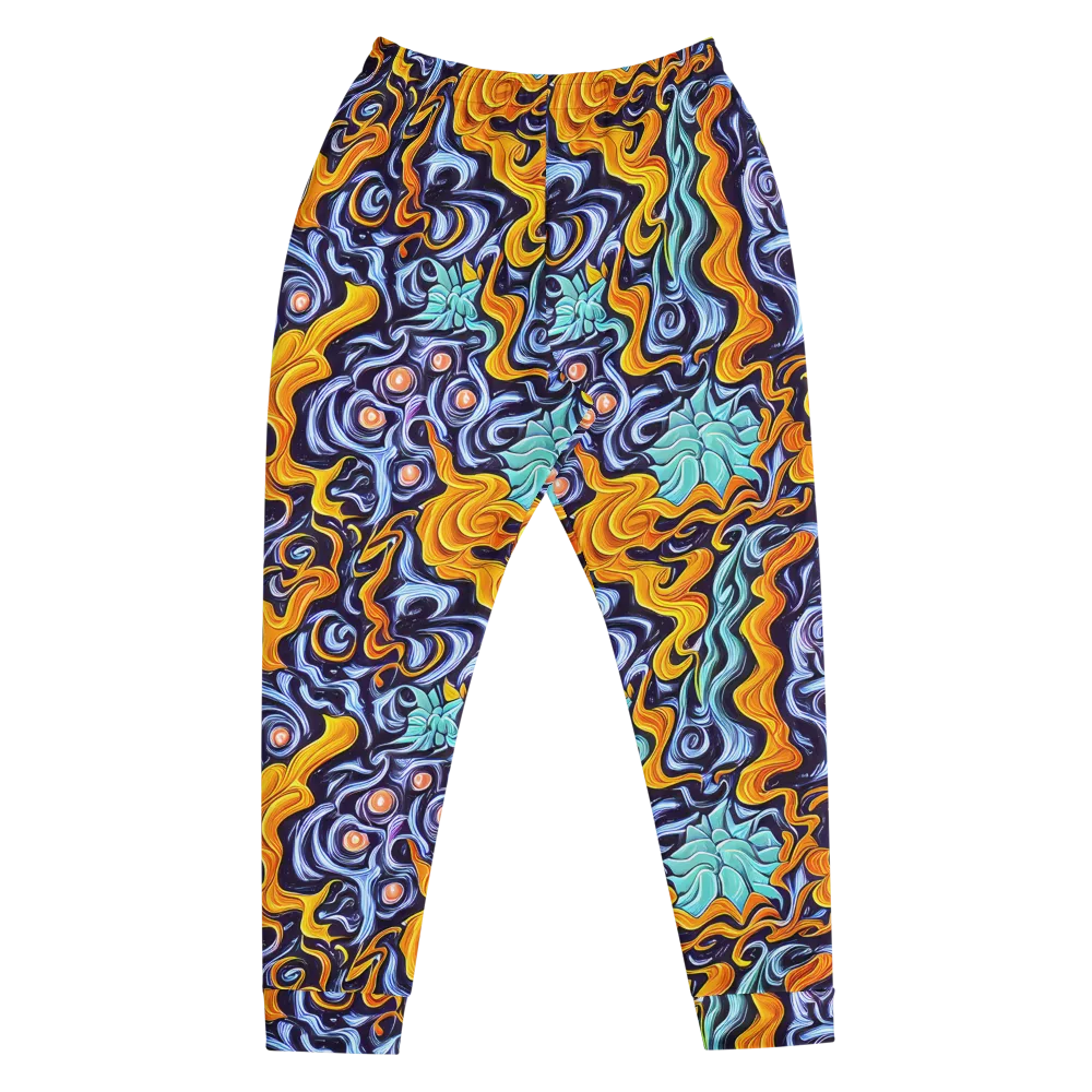 Midnight Fireflow on Men's Joggers — Front