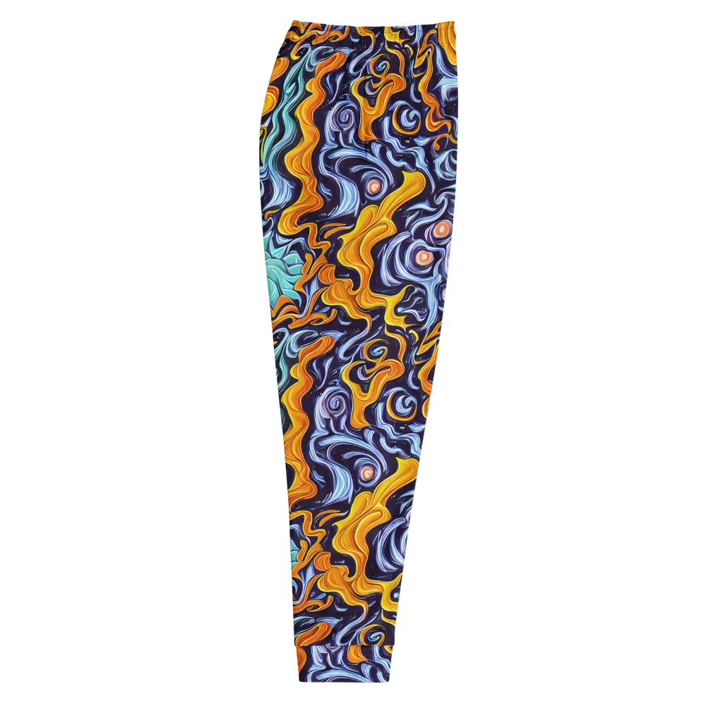 Midnight Fireflow on Men's Joggers — Right