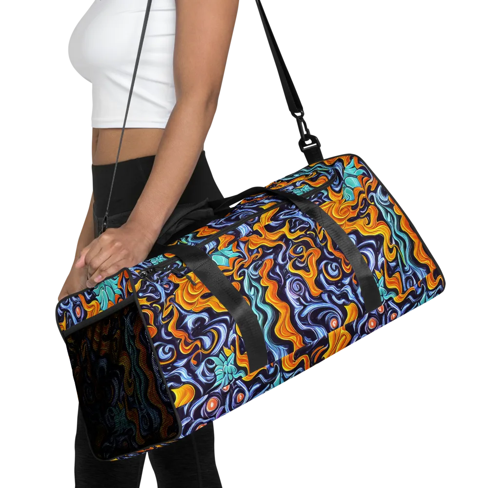 Midnight Fireflow on Duffle Bag — Front