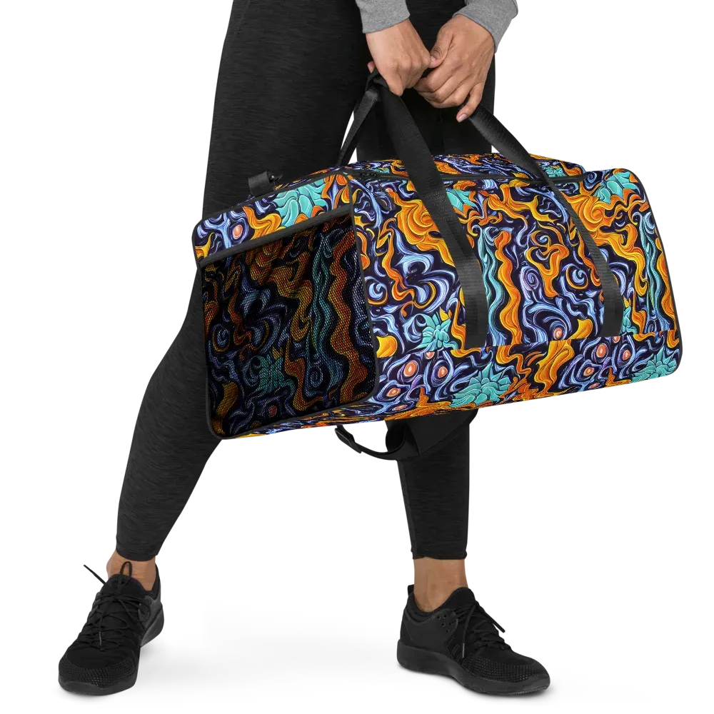 Midnight Fireflow on Duffle Bag — Right Front