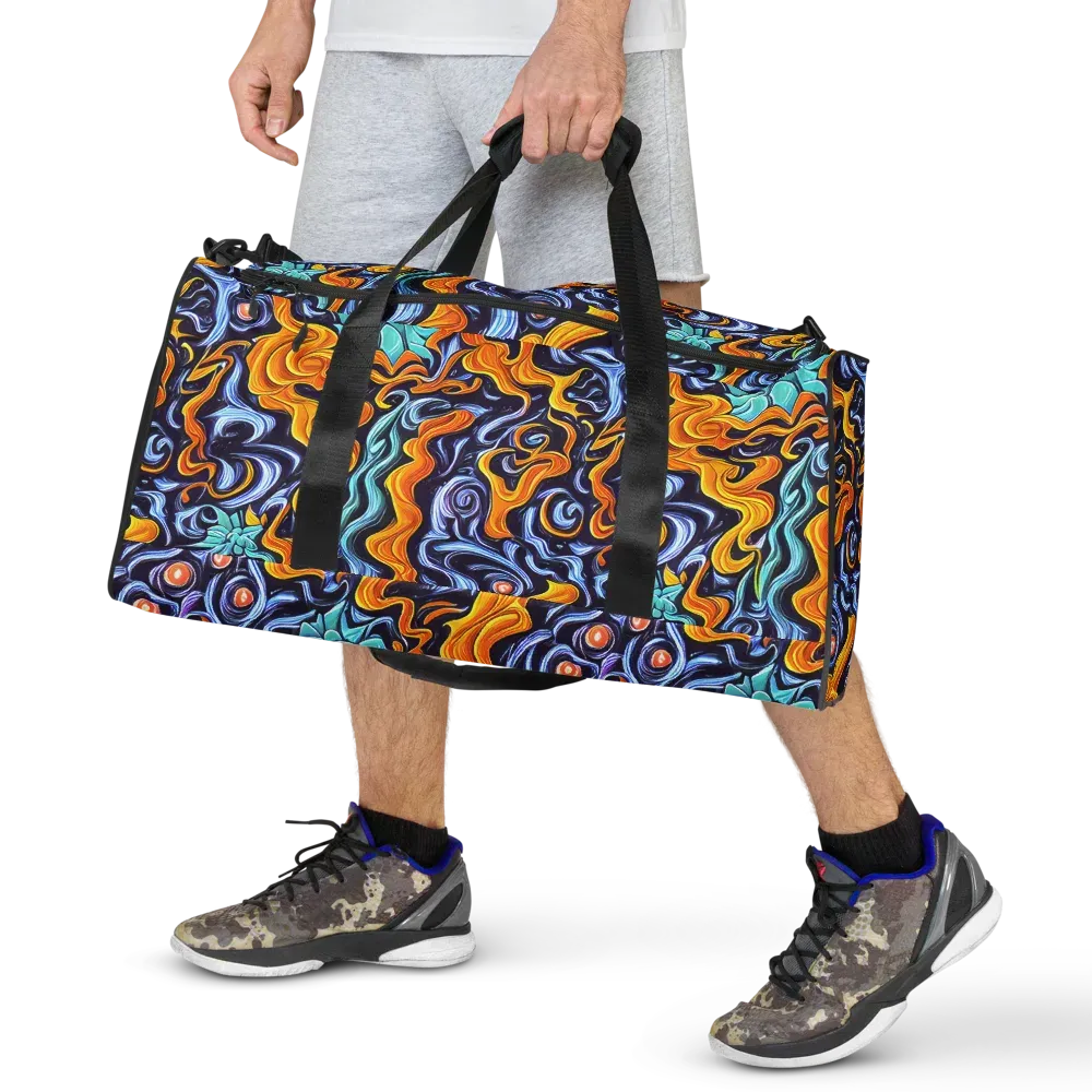 Midnight Fireflow on Duffle Bag — Front