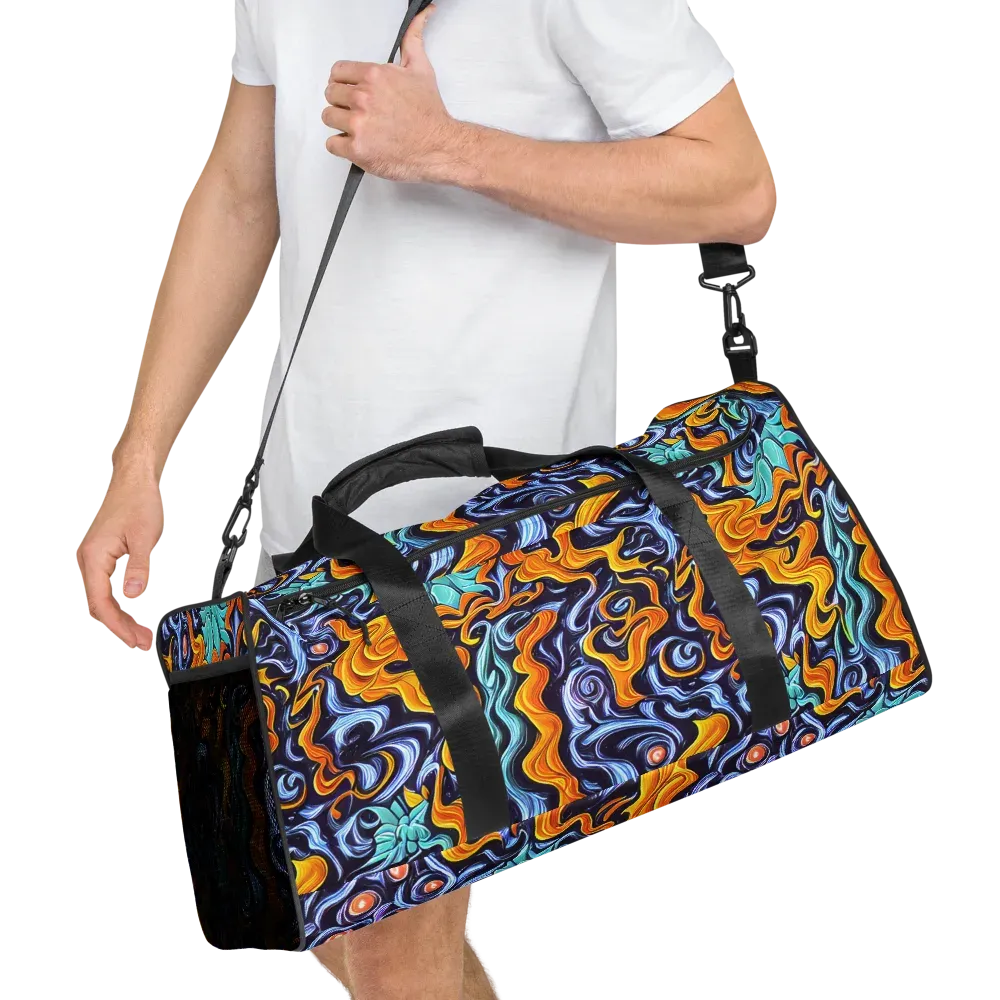 Midnight Fireflow on Duffle Bag — Right Front