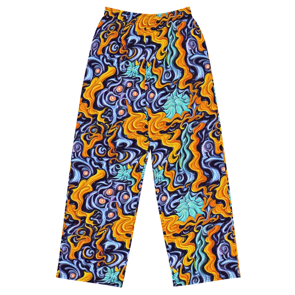 Midnight Fireflow on Wide-Leg Pants — Front