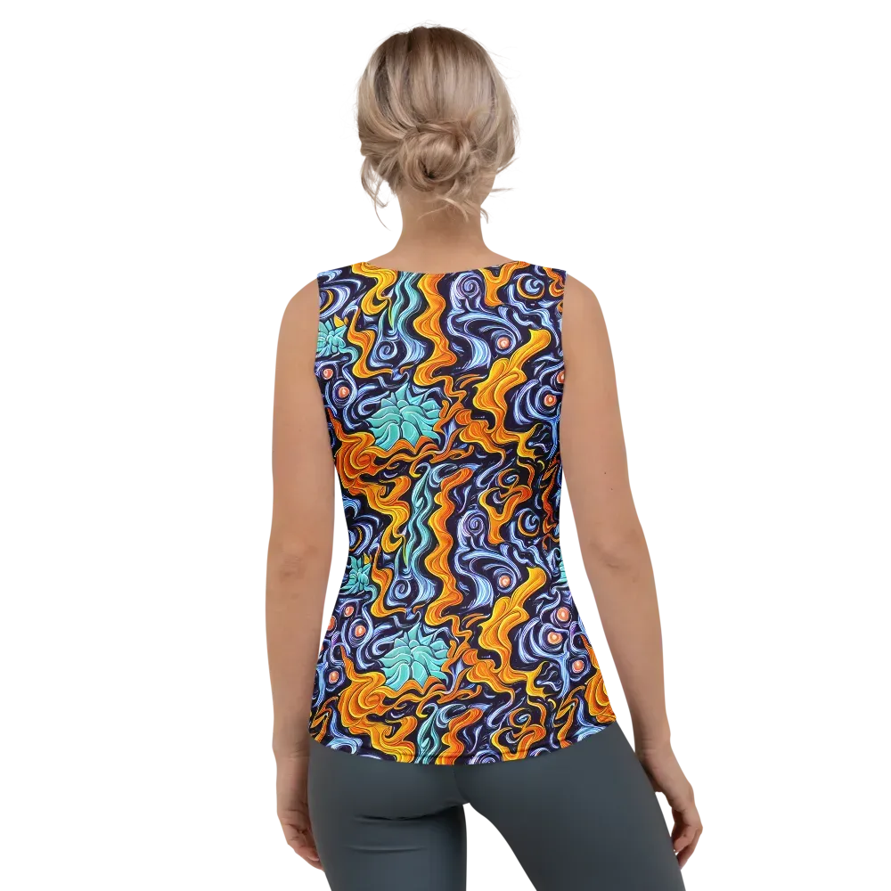 Midnight Fireflow on Women's Tank Top — Back