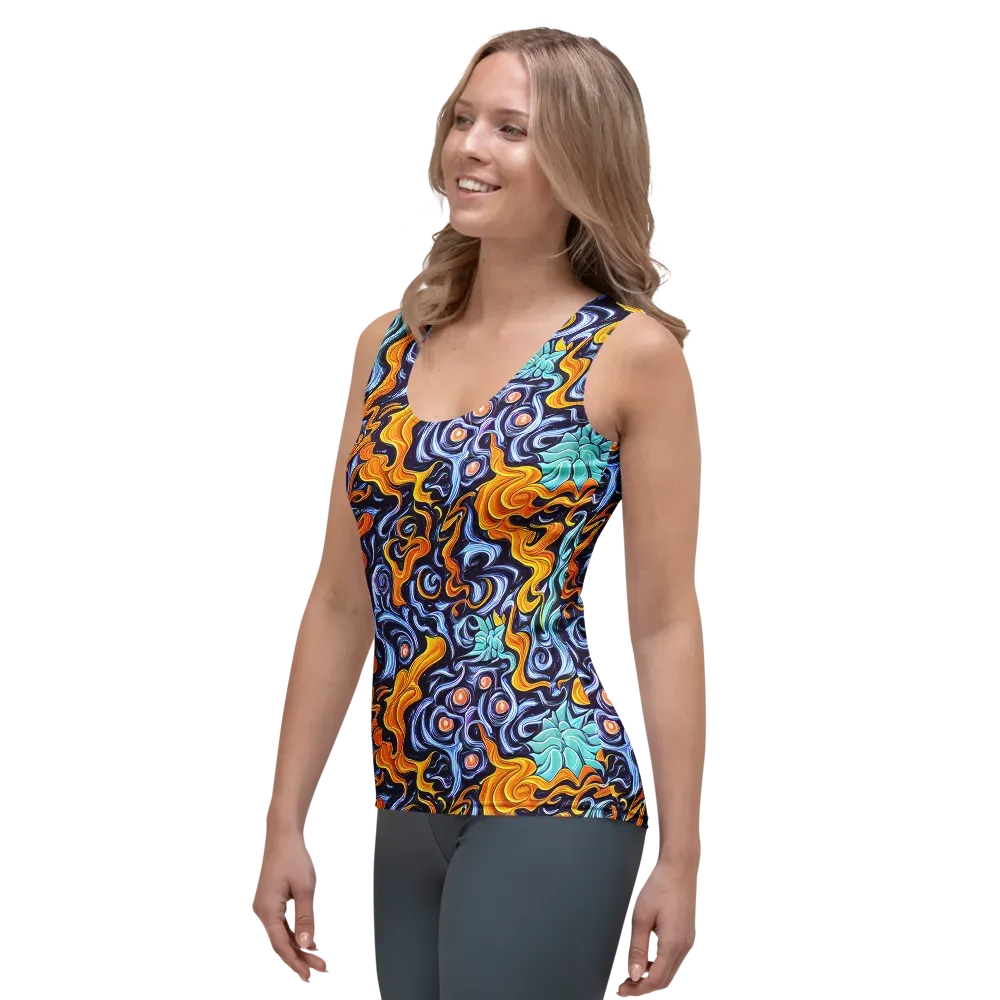 Midnight Fireflow on Women's Tank Top — Left Front