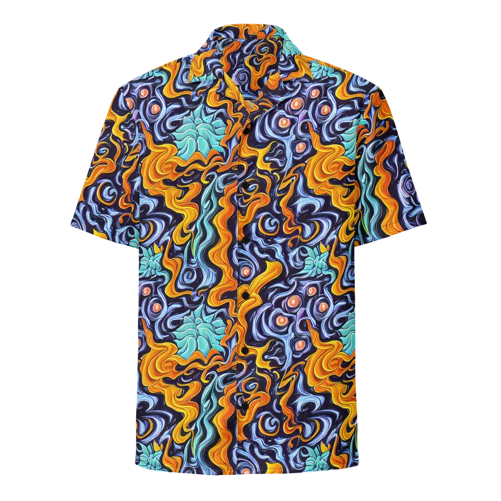 Midnight Fireflow on Button Shirt — Front