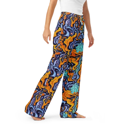 Midnight Fireflow on a Women's Pajama Pants
