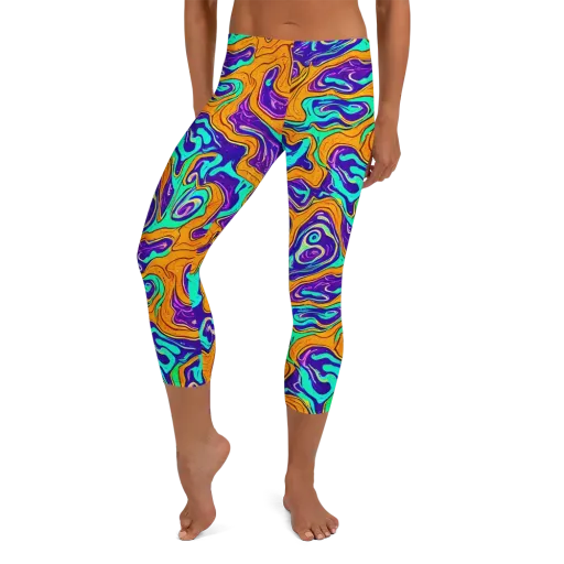 Plasma Swirl on a Capri Leggings