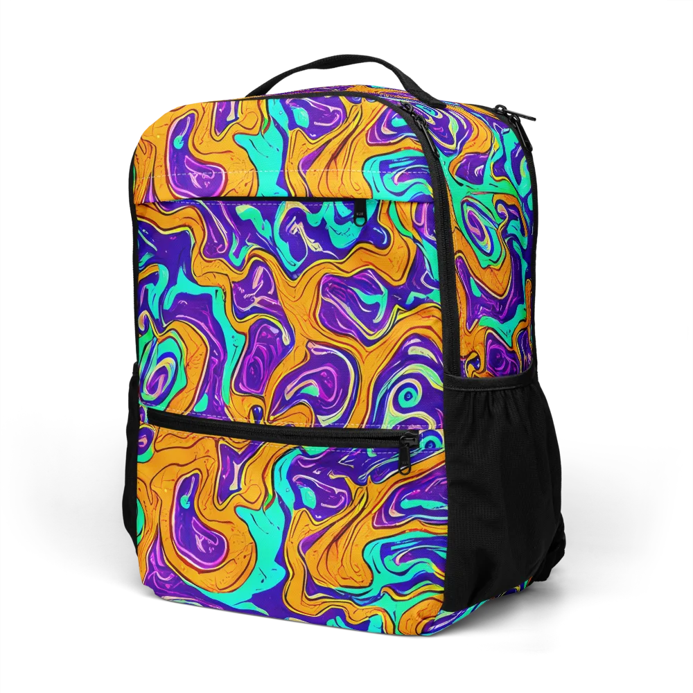 Plasma Swirl on Utility Backpack — Left Front