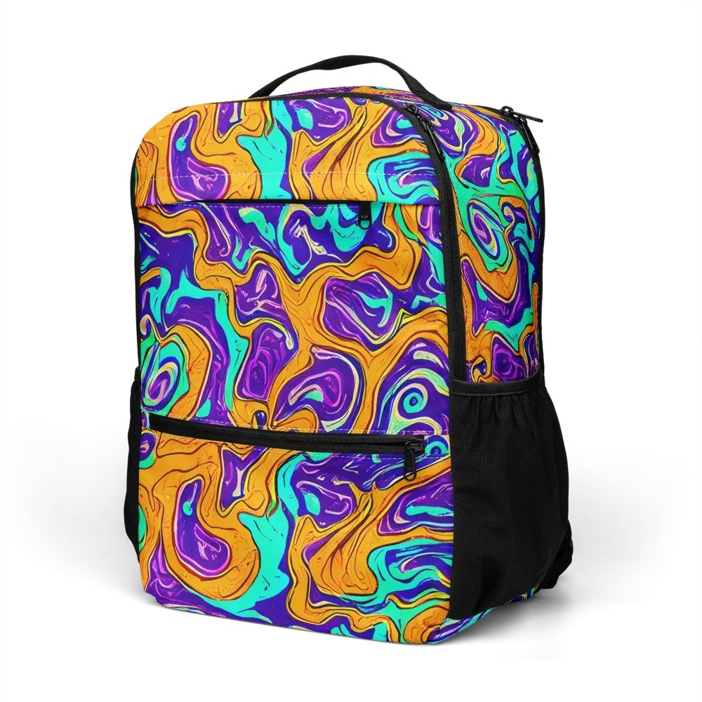 Plasma Swirl on Utility Backpack — Left Front