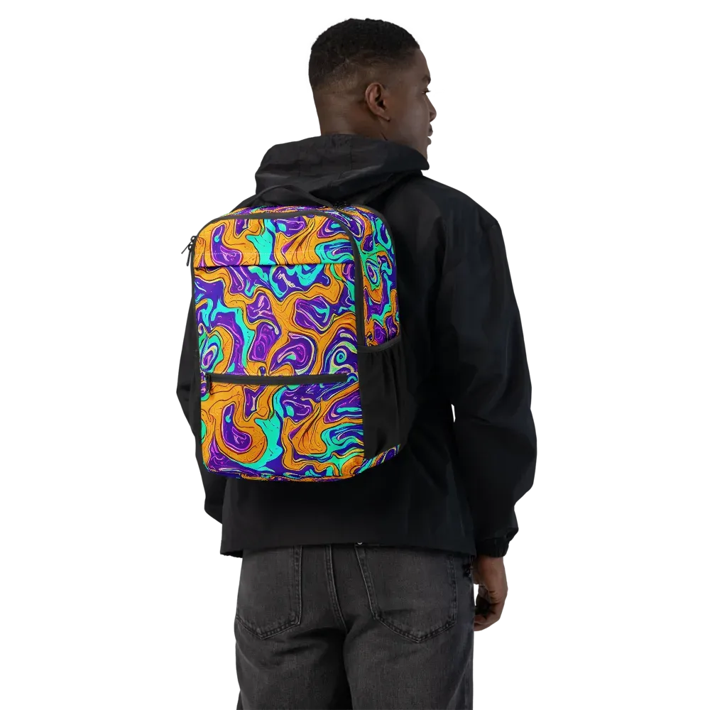 Plasma Swirl on Utility Backpack — Back