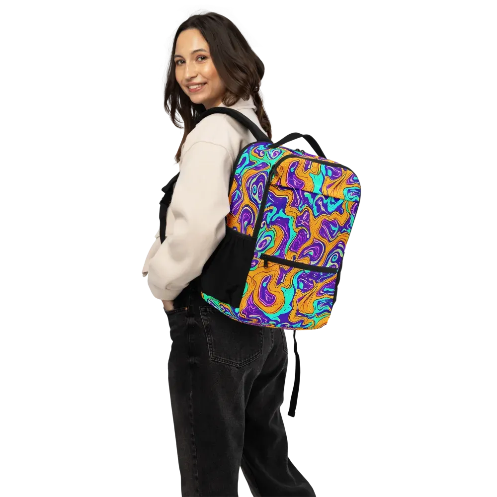 Plasma Swirl on Utility Backpack — Back