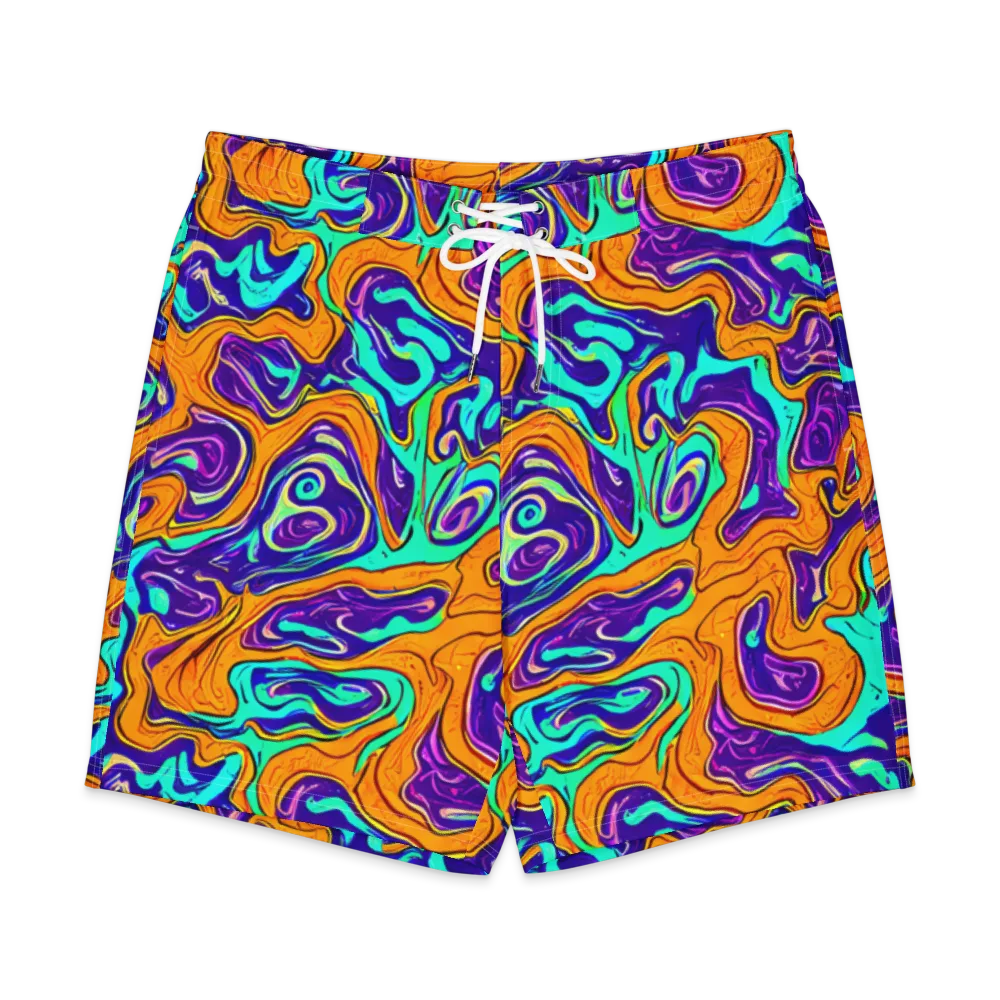 Plasma Swirl on Men's Board Shorts — Front