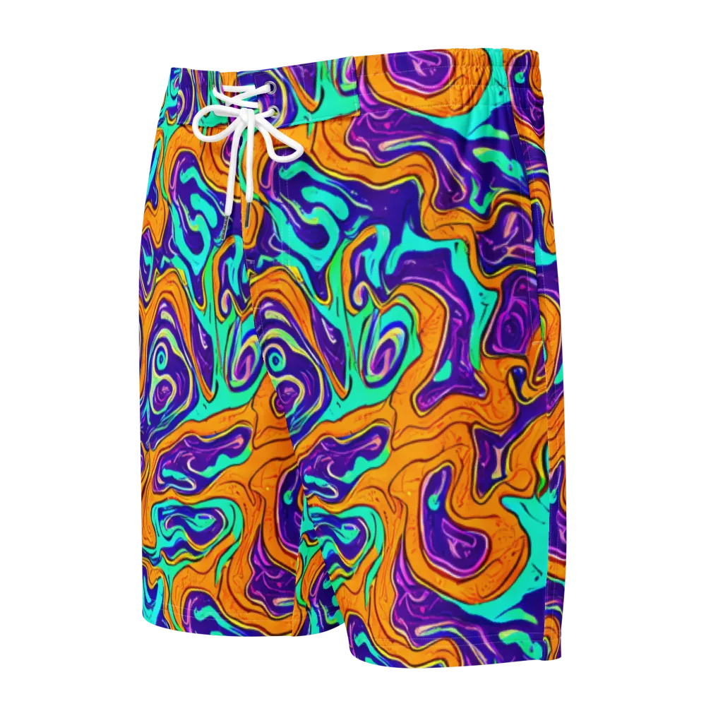 Plasma Swirl on Men's Board Shorts — Front