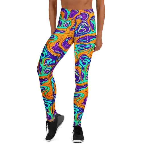 Plasma Swirl on a Yoga Leggings
