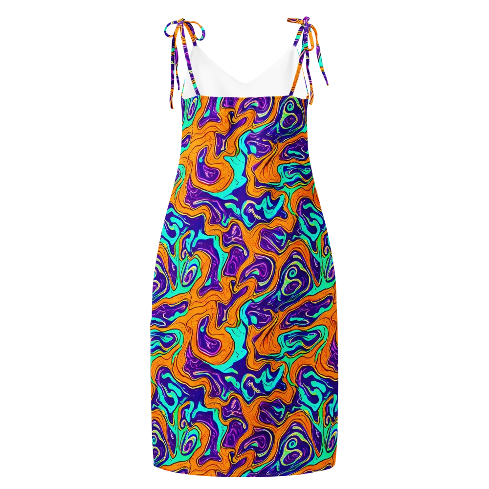 Plasma Swirl on Slip Dress — Back