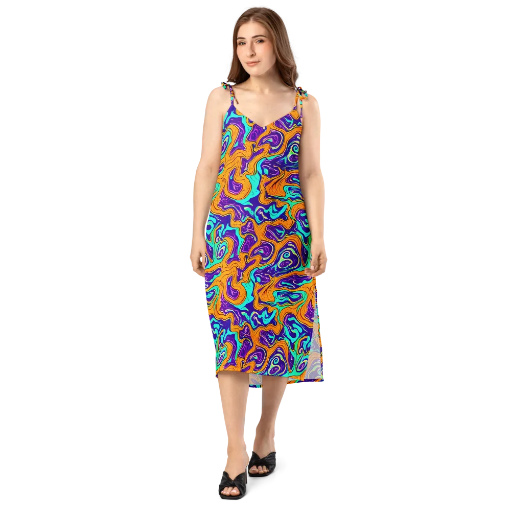 Plasma Swirl on Slip Dress — Front