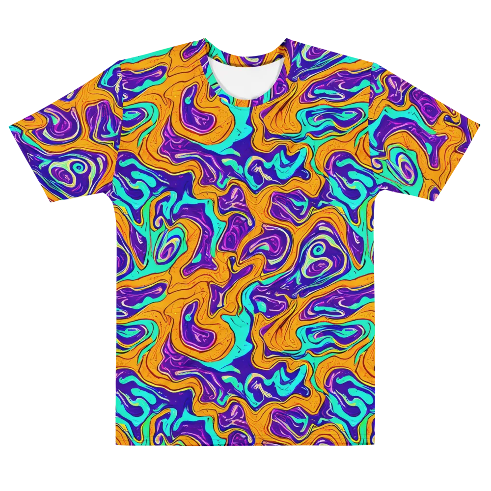 Plasma Swirl on Men's Cotton Crew Neck T-Shirt — Front