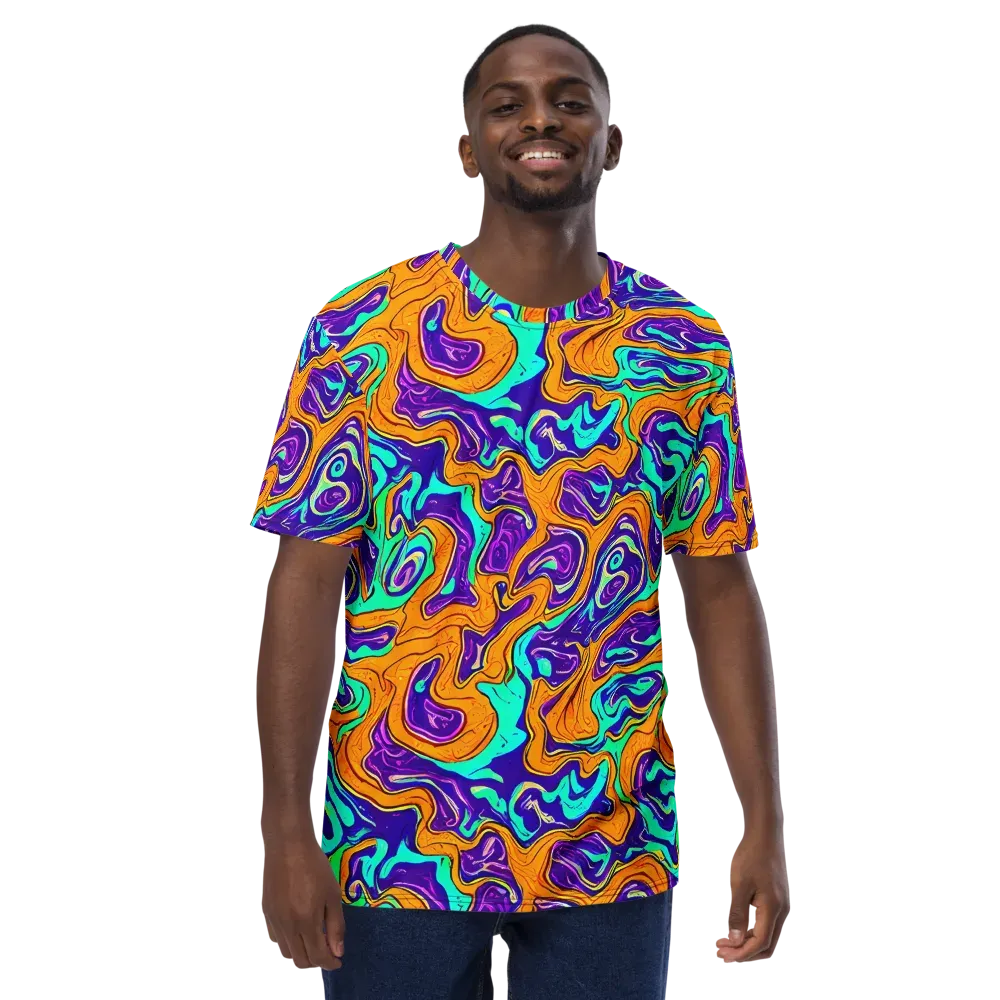 Plasma Swirl on Men's Crew Neck T-Shirt — Front
