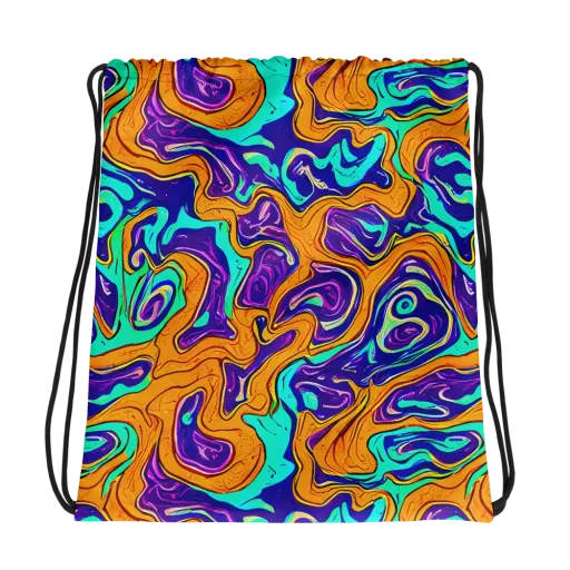 Plasma Swirl on a Drawstring Bag