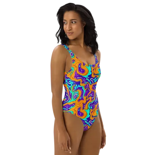 Plasma Swirl on a One-Piece Swimsuit
