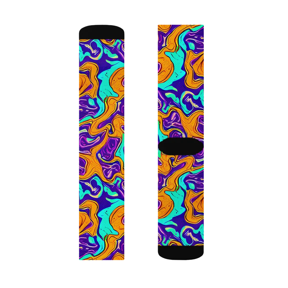 Plasma Swirl on Socks — Left Sock