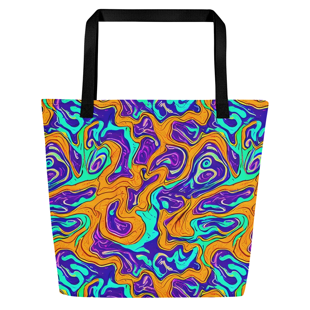 Plasma Swirl on Large Tote Bag W/ Pocket — Front