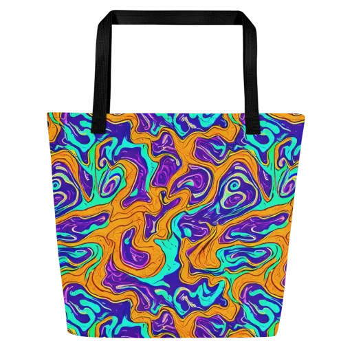 Plasma Swirl on a Large Tote Bag W/ Pocket