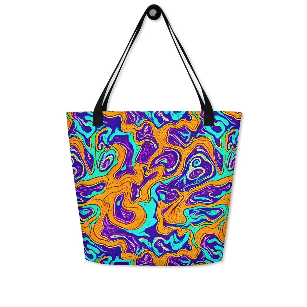 Plasma Swirl on Large Tote Bag W/ Pocket — Front