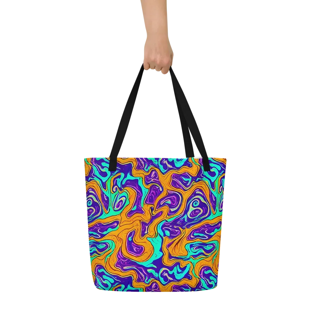Plasma Swirl on Large Tote Bag W/ Pocket — Front