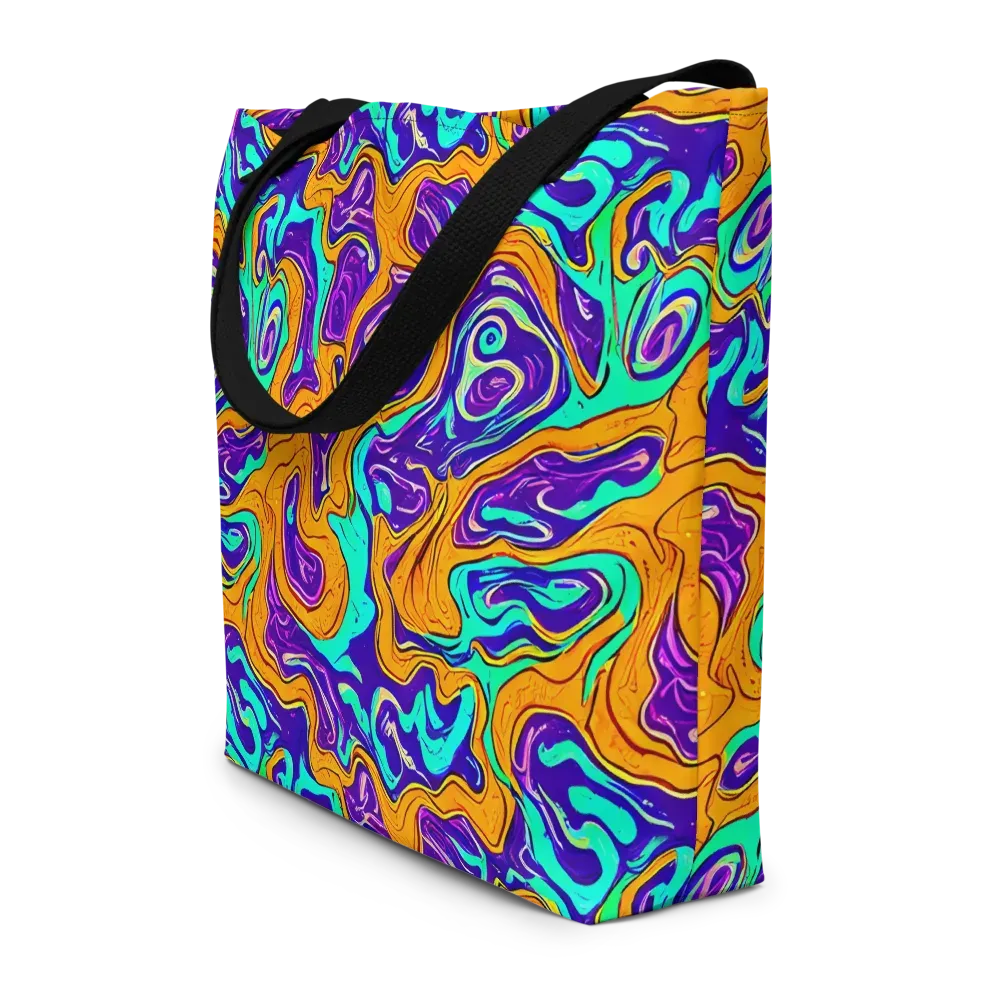 Plasma Swirl on Large Tote Bag W/ Pocket — Front