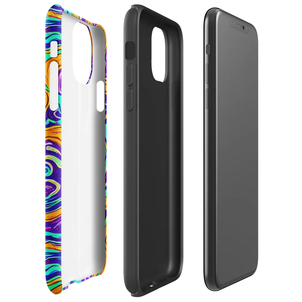 Plasma Swirl on Tough Case for iPhone® — Right
