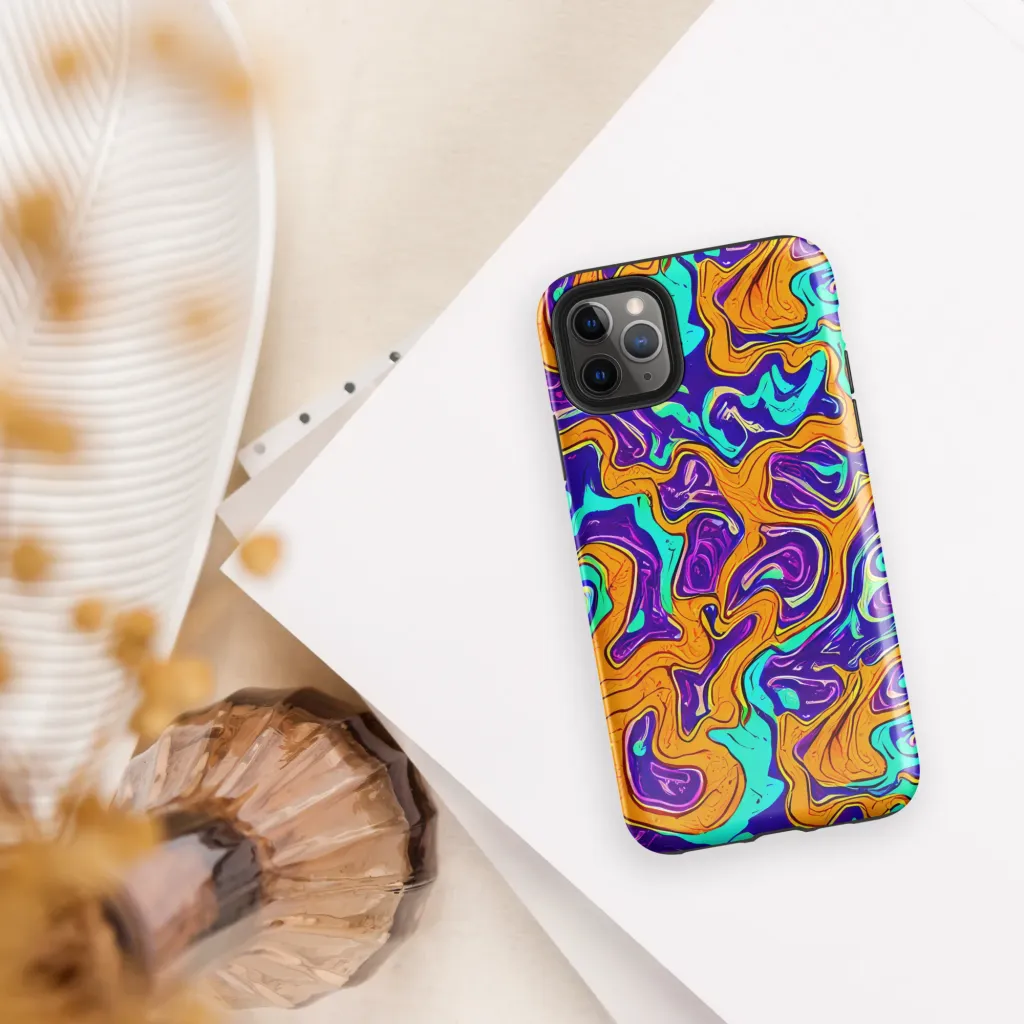 Plasma Swirl on Tough Case for iPhone® — Front