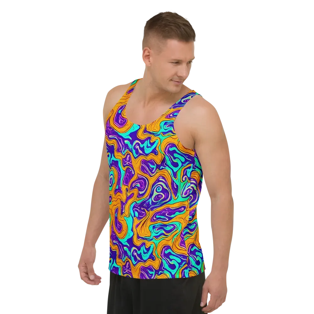 Plasma Swirl on Men's Tank Top — Left Front