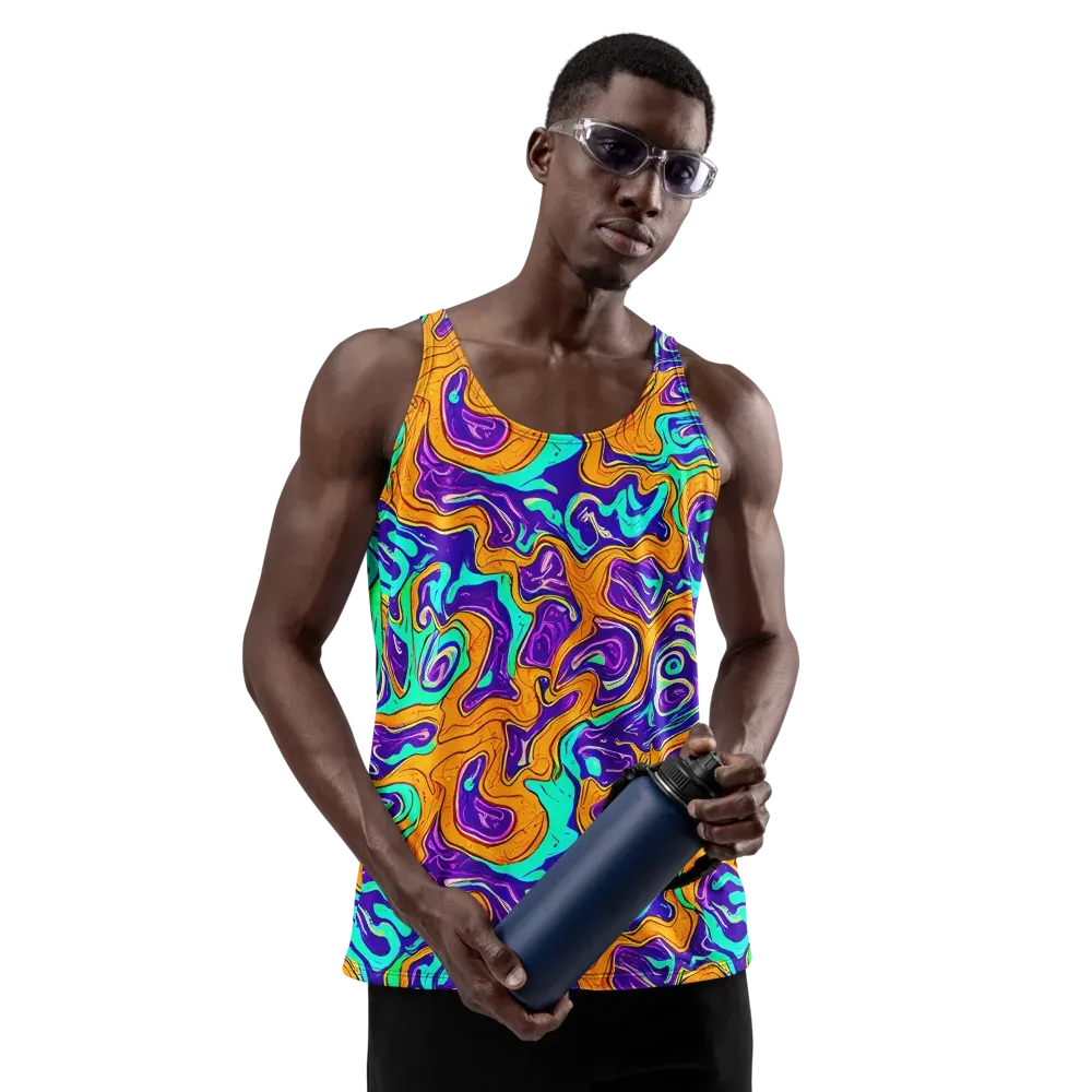 Plasma Swirl on Men's Tank Top — Front