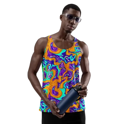 Plasma Swirl on a Men's Tank Top
