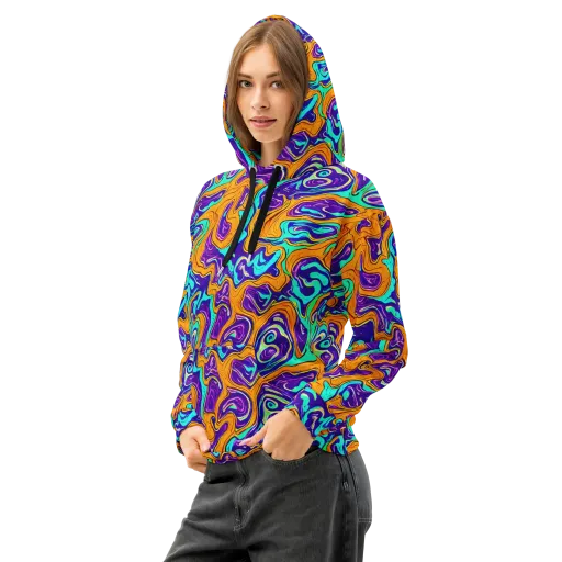 Plasma Swirl on a Cotton Hoodie