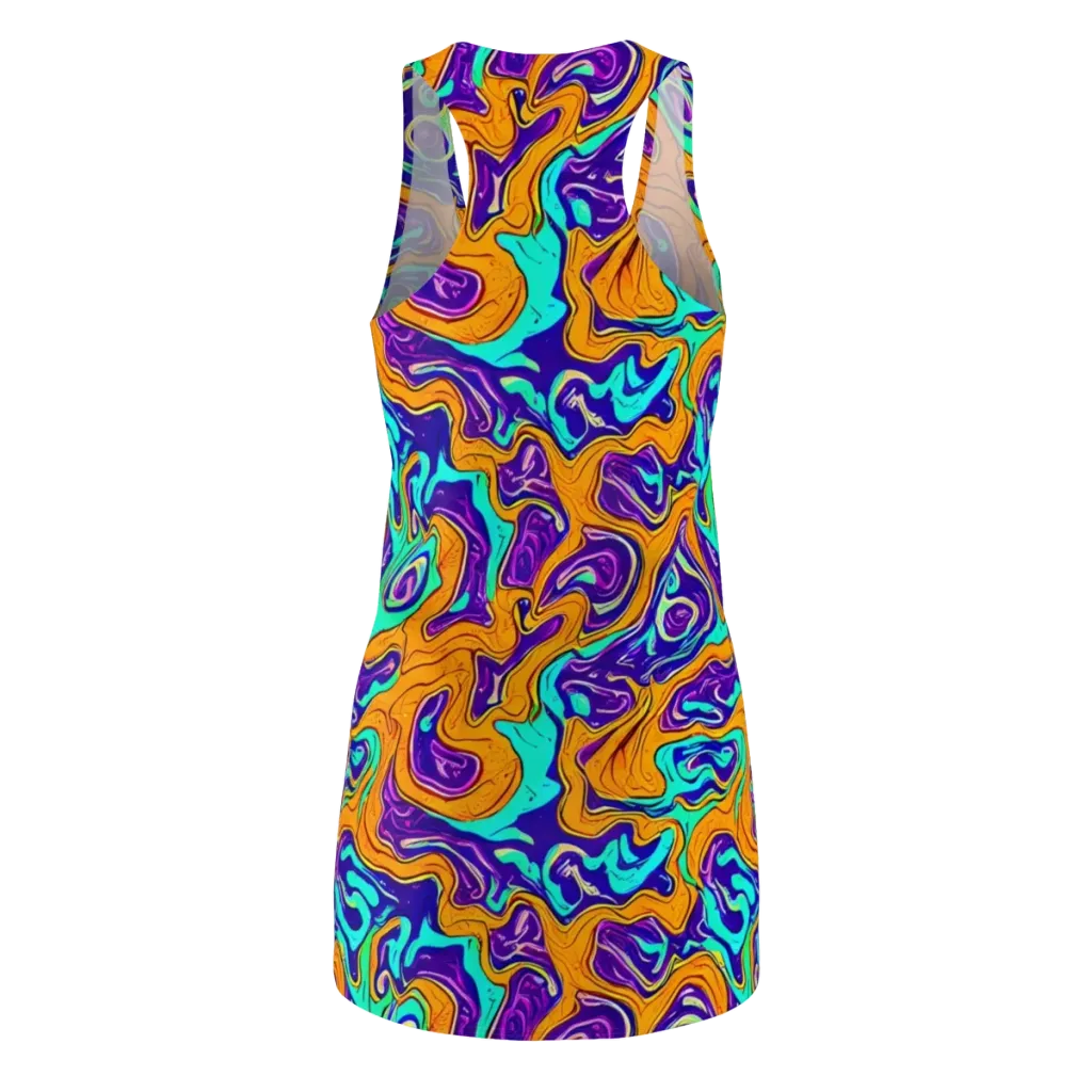 Plasma Swirl on Racerback Dress — Back