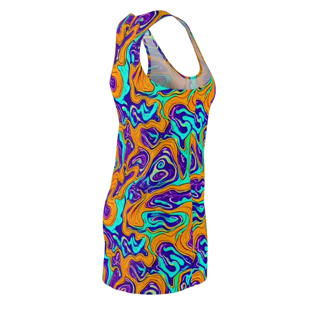 Plasma Swirl on Racerback Dress — Back Side