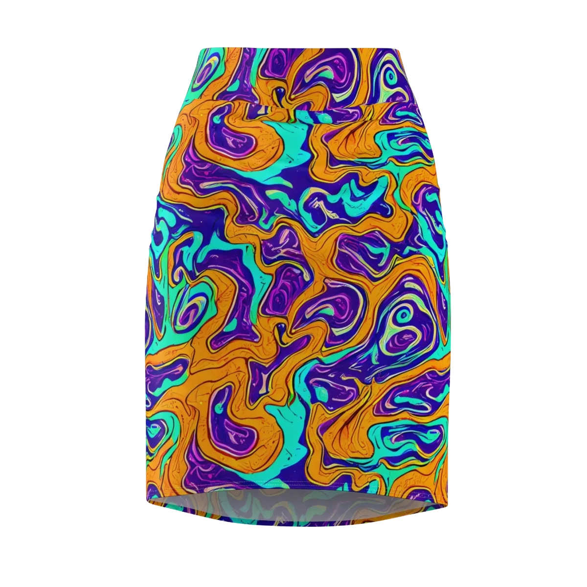 Plasma Swirl on Pencil Skirt — Front