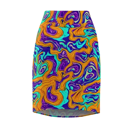 Plasma Swirl on a Pencil Skirt