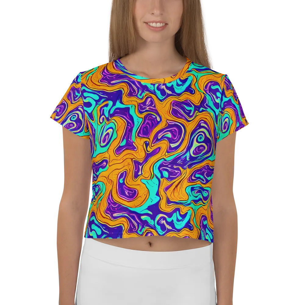 Plasma Swirl on Crop Tee — Front