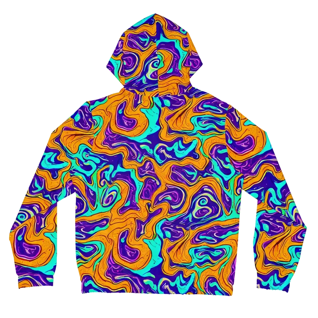 Plasma Swirl on Women's Full-Zip Hoodie — Back